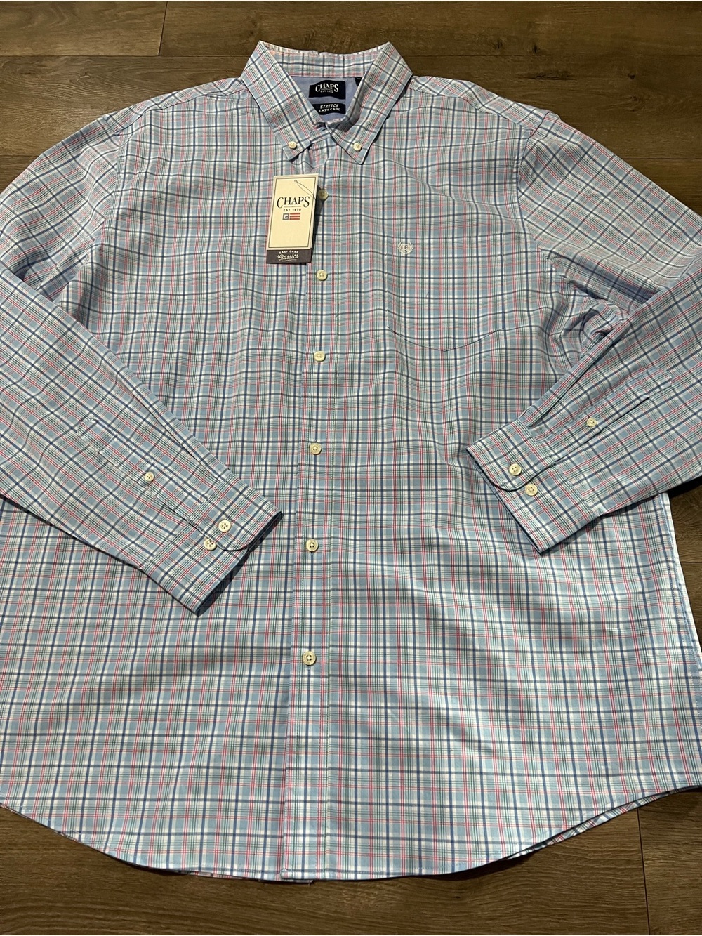 Chaps Stretch Woven Long Sleeve Shirt Size 2XL New